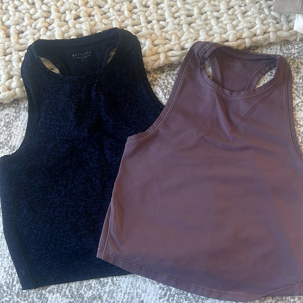 Athleta size small race back crop tops